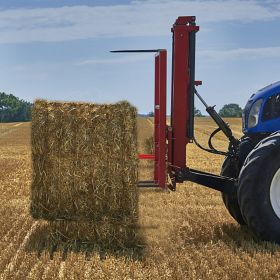 Hay Spear 49' Bale Spear 3000 Lbs Capacity, Bale Spike Quick Attach Square Hay Bale Spears 1 3/4' Wide, Red Coated Bale Forks, Bale Hay Spike Wit (Option: Multicolor)
