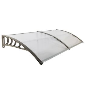 Window Awning Door Canopy, 38inch X 80inch Awnings For Doors Polycarbonate Cover Outdoor Door Canopy Exterior Patio Door Awning Rain Snow Sunligh (Option: Grey)