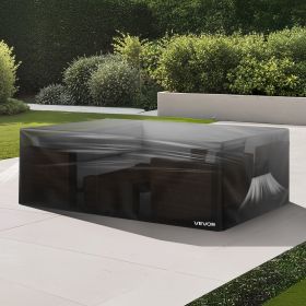 Patio Outdoor Furniture Cover 420D Waterproof Table Chairs Sofa 110'x84' (Option: Black)