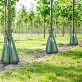 Tree Watering Bag Slow Release 4 Pack 20 Gallons, Water Bags For Trees, Refillable Tree Drip Irrigation Bags With Zipper, Durable Tree Watering S (Option: Green)