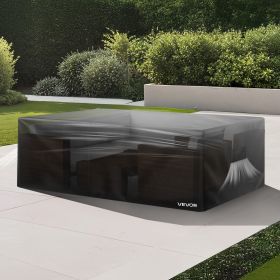 Patio Outdoor Furniture Cover 420D Waterproof Table Chairs Sofa 126'x126' (Option: Black)