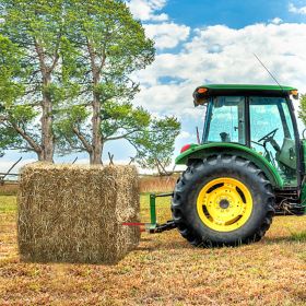Pair Hay Spear 39' Bale Spear 3000 Lbs Capacity, Bale Spike Quick Attach Square Hay Bale Spears 1 3/4', Red Coated Bale Forks, Bale Hay Spike Wit (Option: Red)