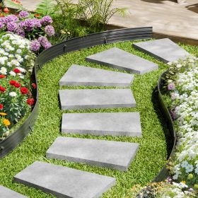 Metal Landscape Edging 8Packs 72in Rust-Resistant Bendable For Yard Garden (Option: Black)