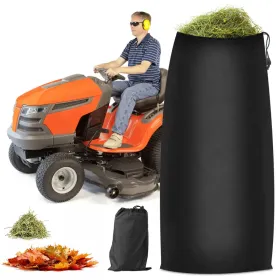 Lawn Tractor Leaf Bag 54 Cubic Feet Standard Garden Waste Collection Bag With 112in Opening (Option: Black)