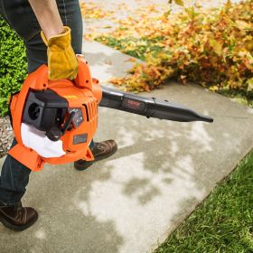 Leaf Blower, 26CC 2-Cycle Handheld Leaf Blower With A Fuel Tank, 2-in-1 Blower 425CFM Air Volume 156MPH Speed, Ideal For Lawn Care, Leaf Cleaning (Option: Multicolor)