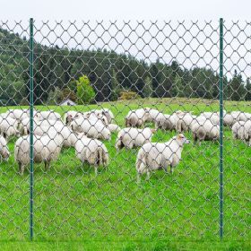 7 Feet Fence Post 10 Pack T-Post Heavy Duty Metal Fence Posts Green (Option: Green)