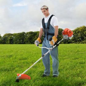 String Trimmer, 51.7CC 2-Stroke, Gas Powered Weed Wacker, 16.9' Cordless Grass Trimmer, Multi-Functional Lawn Edger With Shoulder Strap & 3T Blad (Option: Multicolor)