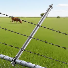 18Pack 27.4 In Galvanized Steel Chain Link Fence Extender For 1.3'-1.5' Top Rail (Option: Silver)