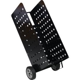Firewood Cart,fireplace Log Rolling Cart,wood Rack ,heavy Duty In Door Outdoor Rolling Cart (Option: Black)