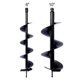 Auger Drill Bit For Planting Hole, Bulb Bedding Digging Post Hole Planting Tool For 3  4S Haft Auger,Hole Digger Replacement Auger Bits Earth Aug (Option: Black)