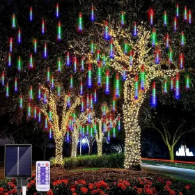Outdoor Christmas Lights, Outdoor Halloween Lights, LED Meteor Shower Lights, Suitable For Christmas, Weddings, Parties, Festivals, Gardens, Tree (Option: 1Pcs)