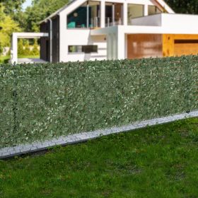 Ivy Privacy Fence, 39 X 98 In Artificial Green Wall Screen, Greenery Ivy Fence With Strengthened Joint, Faux Hedges Vine Leaf Decoration For Outd (Option: Green)