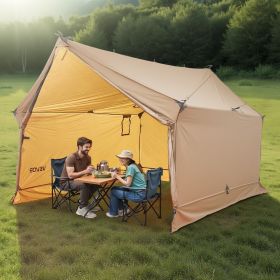 Cabin Hot Tent With Stove Jack Lightweight Waterproof 2 Persons Camping (Option: Brown)