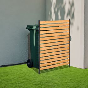 Wood Privacy Fence 1 Panel Slatted Air Conditioner Fence 39' W X 61' L (Option: Natural)