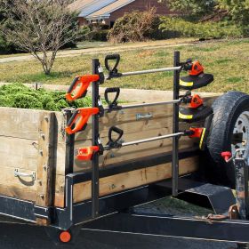 Trimmer Rack, 3 Place Weeder Trimmer Rack, Locking Trim Holder Landscape Trailer Rack Carrier Mount On Open Pickup/Trailer Enclosed Trailers, Pai (Option: Black)
