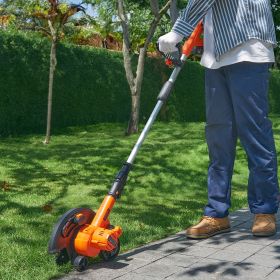 Lawn Edger, 20 V Battery Powered Cordless Edger, 9-inch Blade Edger Lawn Tool With 3-Position Blade Depth, Battery And Charger Included, For Lawn (Option: Multicolor)